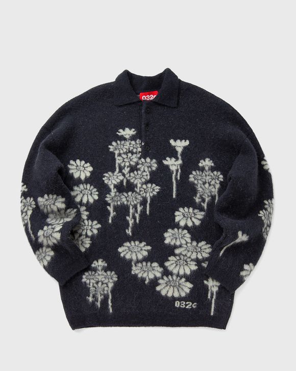 MELTING DAISIES KNIT LS POLO SHIRT