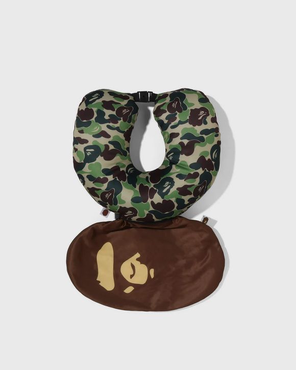 A Bathing Ape ABC CAMO 2WAY APE HEAD NECK PILLOW Green | BSTN Store
