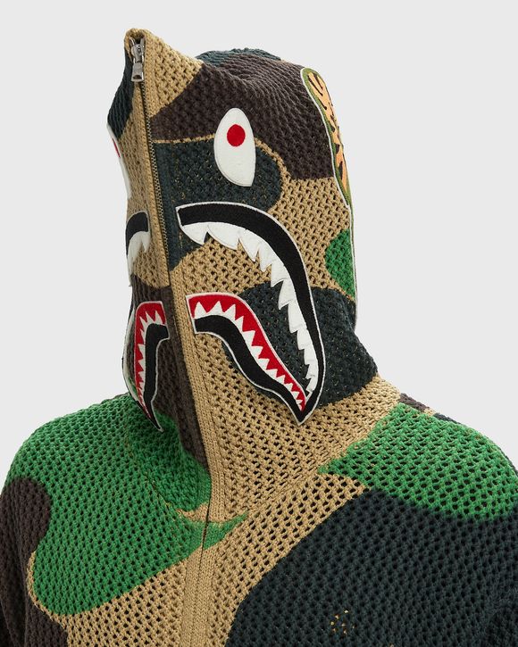 ABC CAMO CROCHET SHARK RELAXED FIT FULL ZIP HOODIE