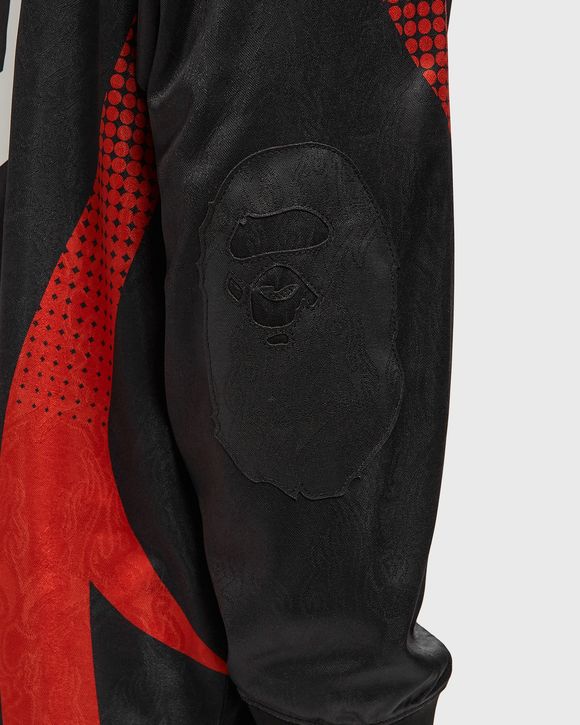 APE FLAMEONOGRAM JACQUARD LOGO RELAXED FIT FOOTBALL JERSEY