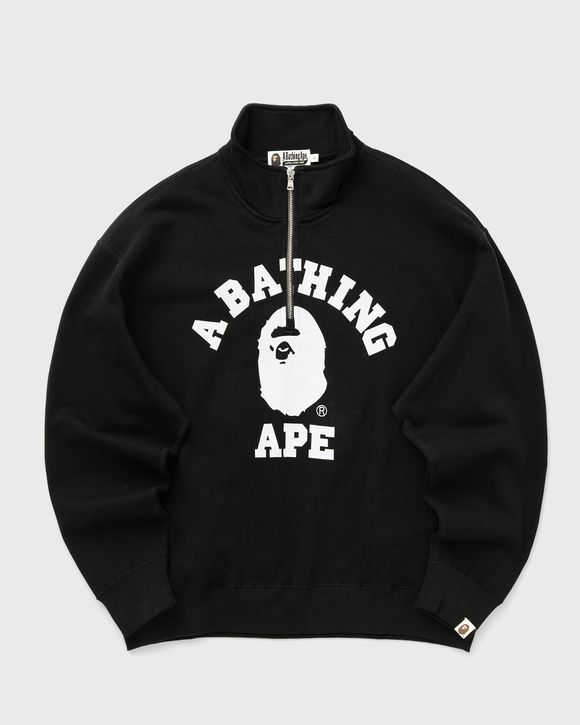 COLLEGE HALF ZIP RELAXED FIT CREWNECK SWEATSHIRT