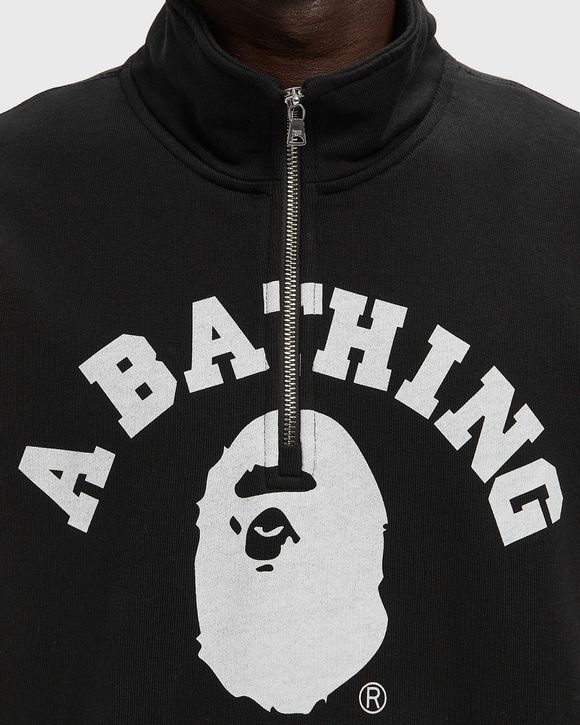 COLLEGE HALF ZIP RELAXED FIT CREWNECK SWEATSHIRT