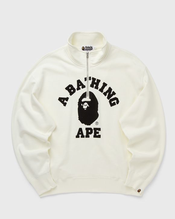 COLLEGE HALF ZIP RELAXED FIT CREWNECK SWEATSHIRT