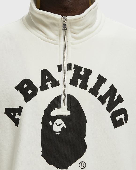 COLLEGE HALF ZIP RELAXED FIT CREWNECK SWEATSHIRT