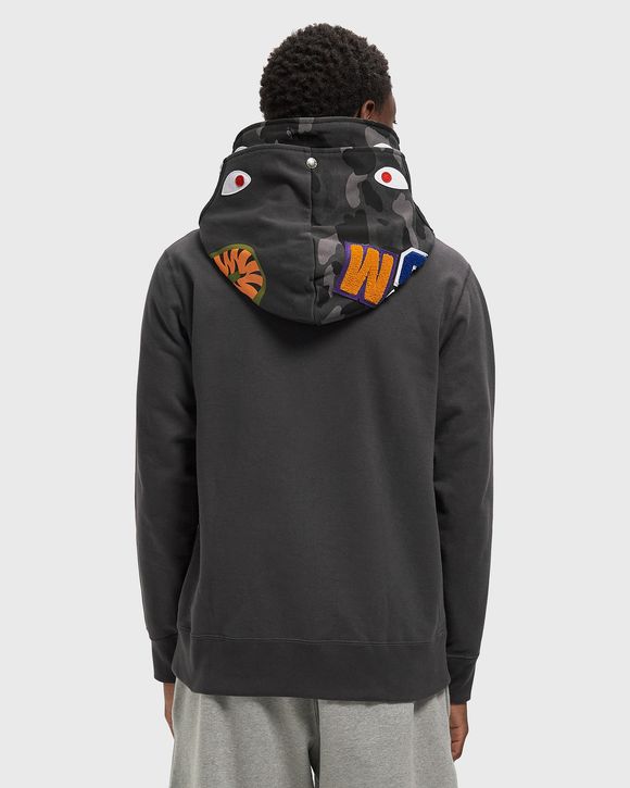 COLOR CAMO SHARK FULL ZIP DOUBLE HOODIE
