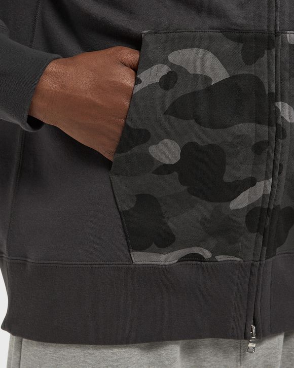 COLOR CAMO SHARK FULL ZIP DOUBLE HOODIE