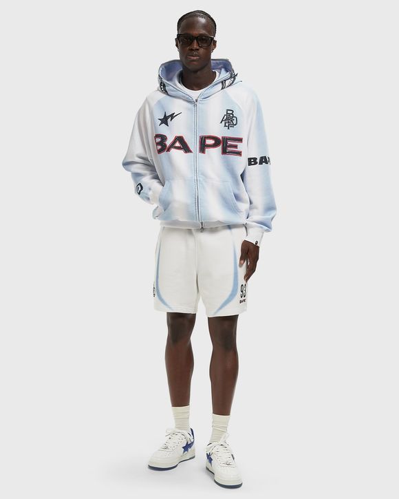 HAND DRAW FOOTBALL SHARK RELAXED FIT FULL ZIP HOODIE