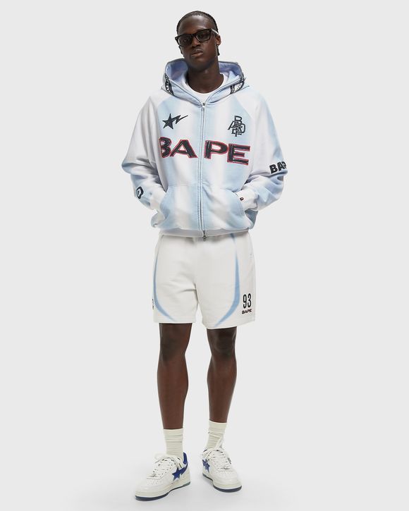 HEAVY WASH HAND DRAW FOOTBALL LOGO RELAXED FIT SWEAT SHORTS