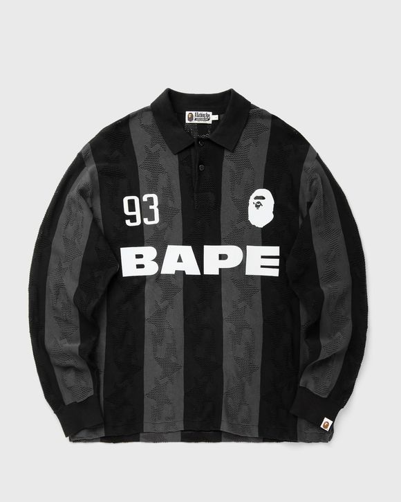 STA STRIPE PATTERN JACQUARDULTI LOGO RELAXED FIT LS TEE