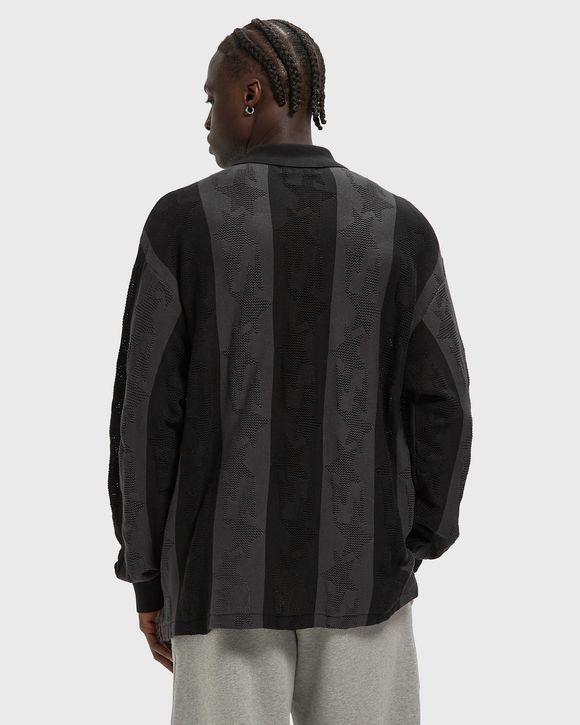 STA STRIPE PATTERN JACQUARDULTI LOGO RELAXED FIT LS TEE