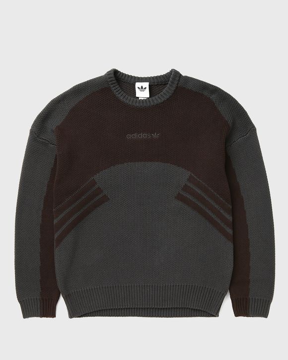 CUTLINE CHUNKY KNIT CREWNECK SWEATSHIRT