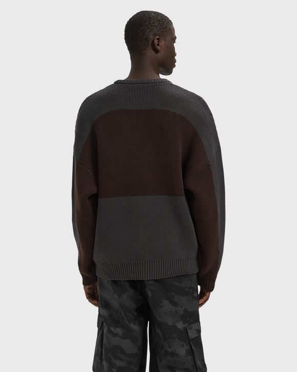 CUTLINE CHUNKY KNIT CREWNECK SWEATSHIRT
