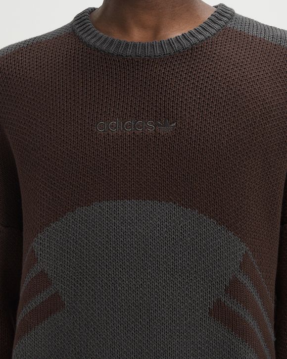 CUTLINE CHUNKY KNIT CREWNECK SWEATSHIRT