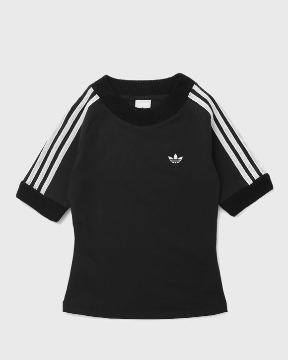 WMNS CALI TEE WITH KNITTED CROCHET DETAILS