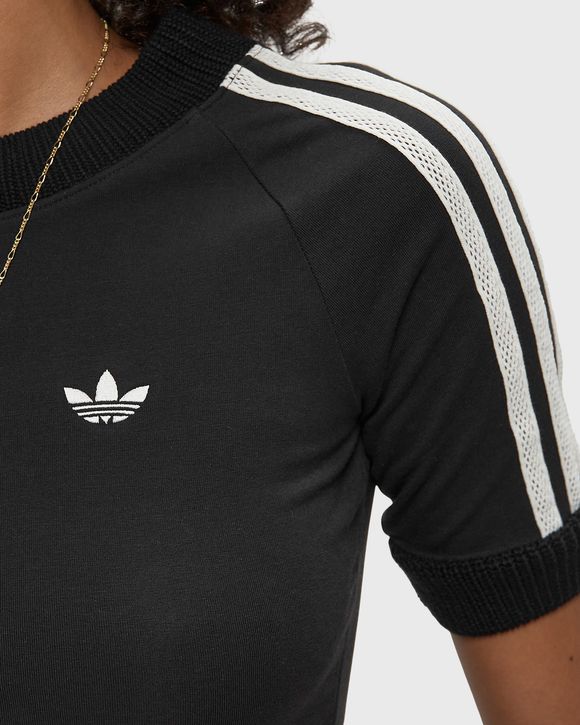 WMNS CALI TEE WITH KNITTED CROCHET DETAILS