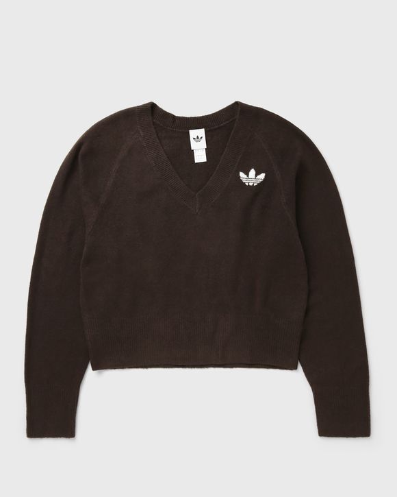 WMNS ESSENTIALS KNIT V-NECK SWEATSHIRT LONG SLEEVE