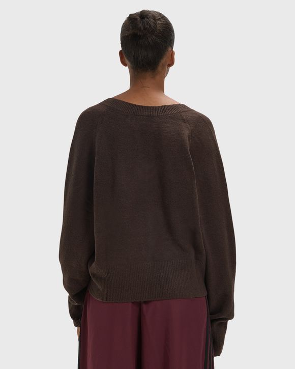 WMNS ESSENTIALS KNIT V-NECK SWEATSHIRT LONG SLEEVE