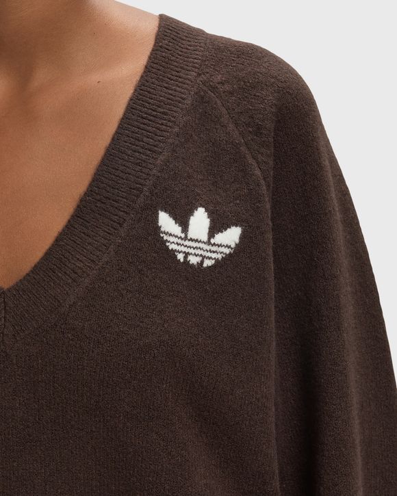 WMNS ESSENTIALS KNIT V-NECK SWEATSHIRT LONG SLEEVE
