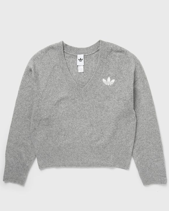 WMNS ESSENTIALS KNIT V-NECK SWEATSHIRT LONG SLEEVE