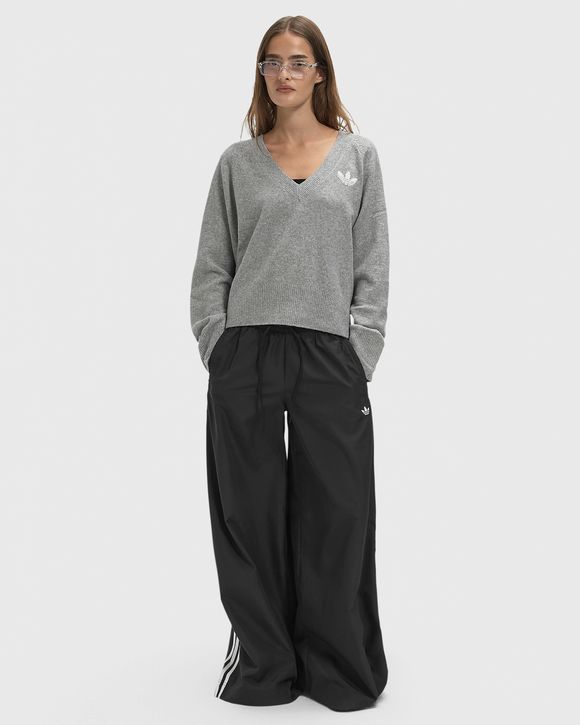 WMNS ESSENTIALS KNIT V-NECK SWEATSHIRT LONG SLEEVE