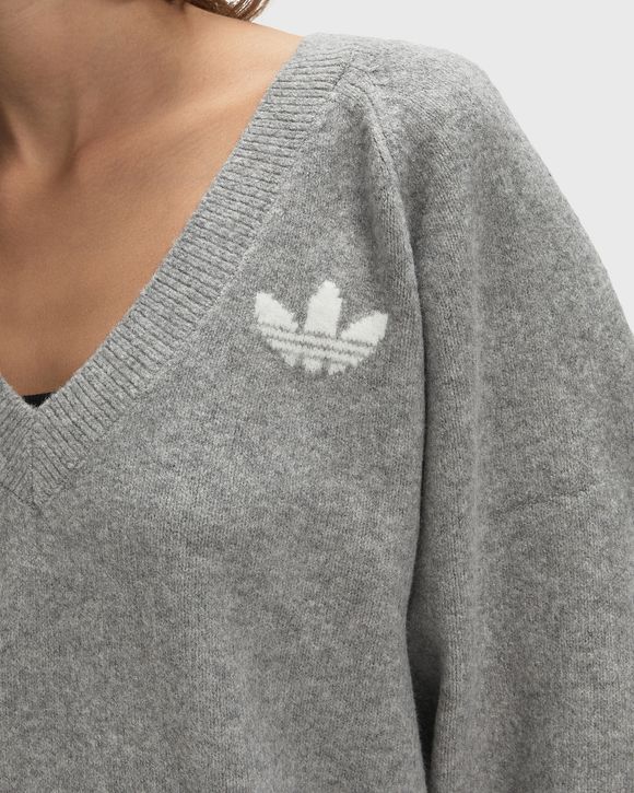 WMNS ESSENTIALS KNIT V-NECK SWEATSHIRT LONG SLEEVE