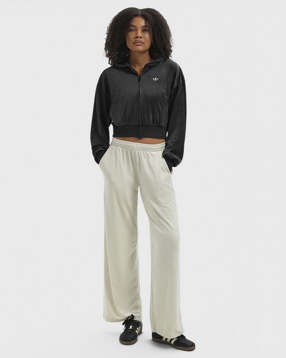 Adidas WMNS ESSENTIALS VELOUR TRACK TOP Black | BSTN Store