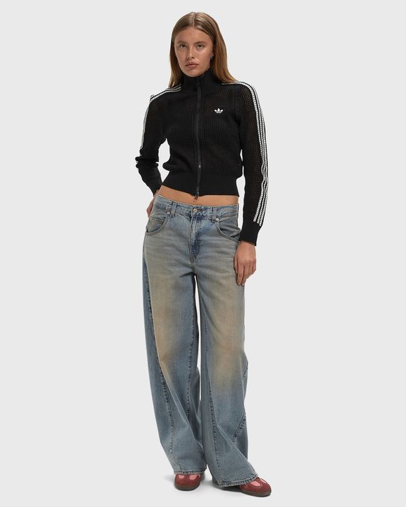 WMNS KNITTED CROCHET FIREBIRD TRACK TOP