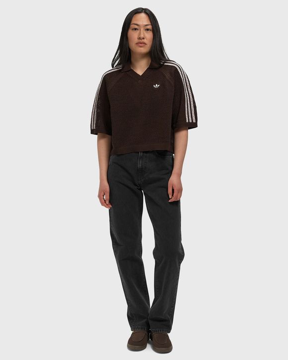 WMNS KNITTED CROCHET POLO