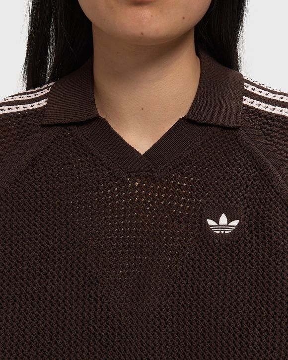 WMNS KNITTED CROCHET POLO