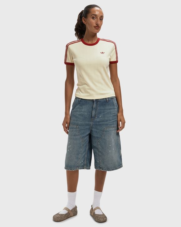WMNS PINSTRIPE SHORT SLEEVE SLIM TEE