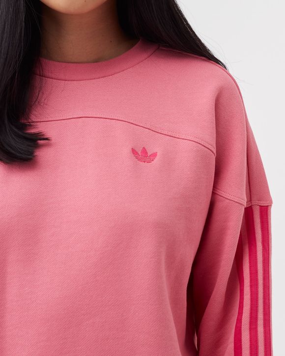 WMNS SPORTY CUT LINE COLORED 3-STRIPES SWEATSHIRT