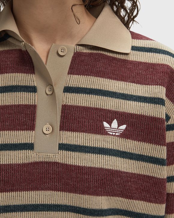 WMNS STRIPE KNITTED POLO