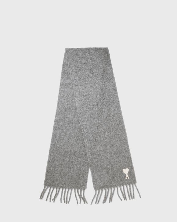 ALPAGA WOOL SCARF WITH OFF WHITE AMI DE COEUR JACQUARD SCARF