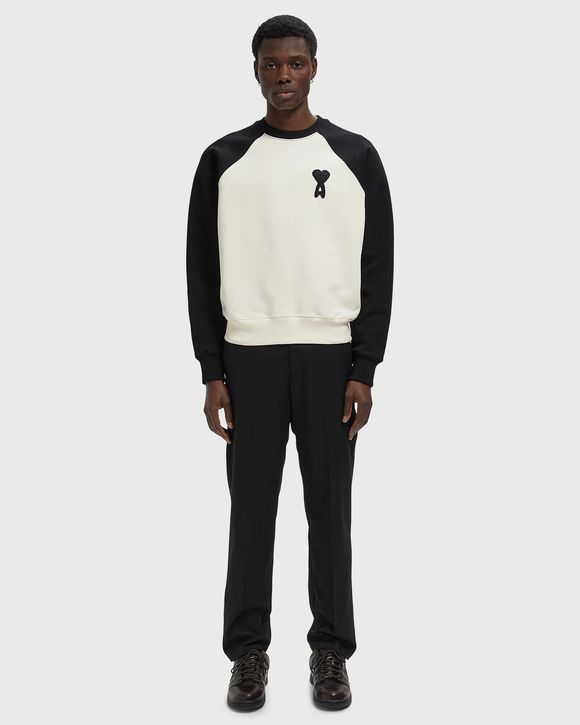 BOXY FIT CREWNECK WITH AMI DE COEUR KNITTED PATCH
