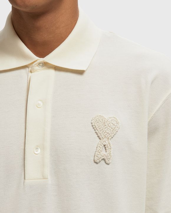 BOXY FIT POLO WITH AMI DE COEUR KNITTED PATCH
