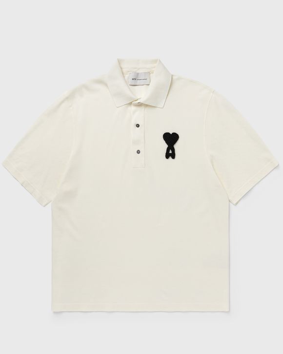 BOXY FIT POLO WITH AMI DE COEUR KNITTED PATCH