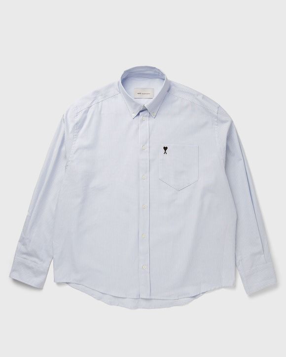 BOXY FIT SHIRT BUTTON DOWN COLLAR AND EMBROIDERED AMI DE COEUR