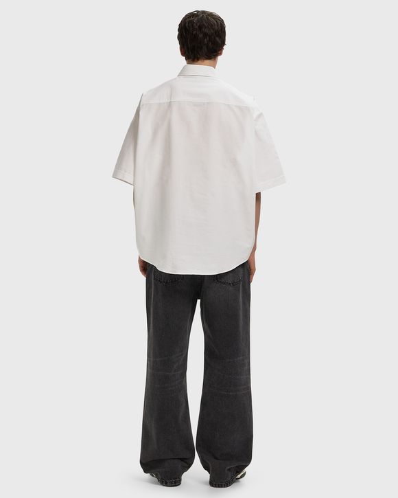 BOXY SHORT SLEEVE SHIRT WITH BUTTON DOWN