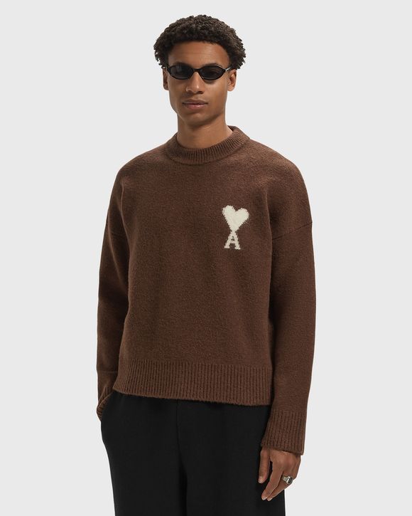 CREWNECK SWEATER WITH AMI DE COEUR