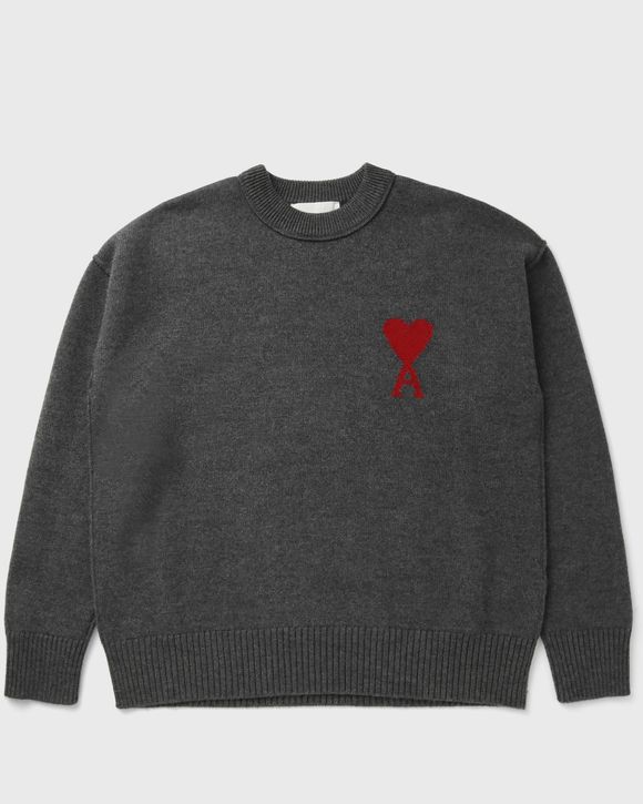 CREWNECK SWEATER WITH CONTRASTED AMI DE COEUR