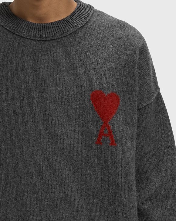 CREWNECK SWEATER WITH CONTRASTED AMI DE COEUR