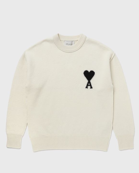 CREWNECK SWEATER WITH CONTRASTED AMI DE COEUR