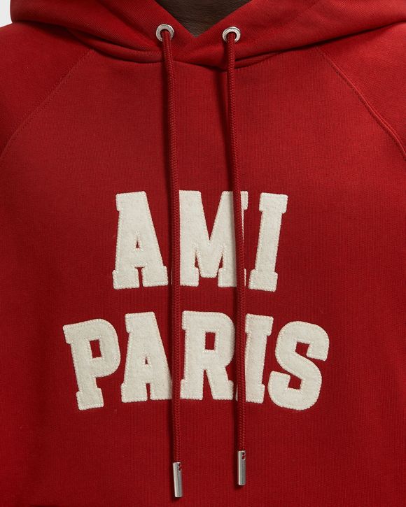 HOODIE WITH AMI PARIS FELT EMBROIDERY
