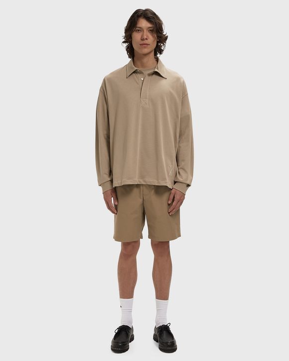 LONG SLEEVES OVERSIZE POLO WITH TOPSTITCHED AMI DE COEUR