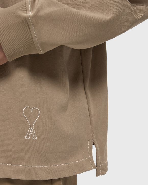 LONG SLEEVES OVERSIZE POLO WITH TOPSTITCHED AMI DE COEUR