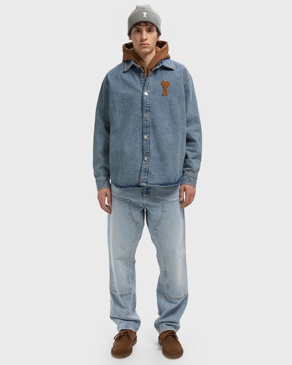 OVERSHIRT WITH KNITTED AMI DE COEUR