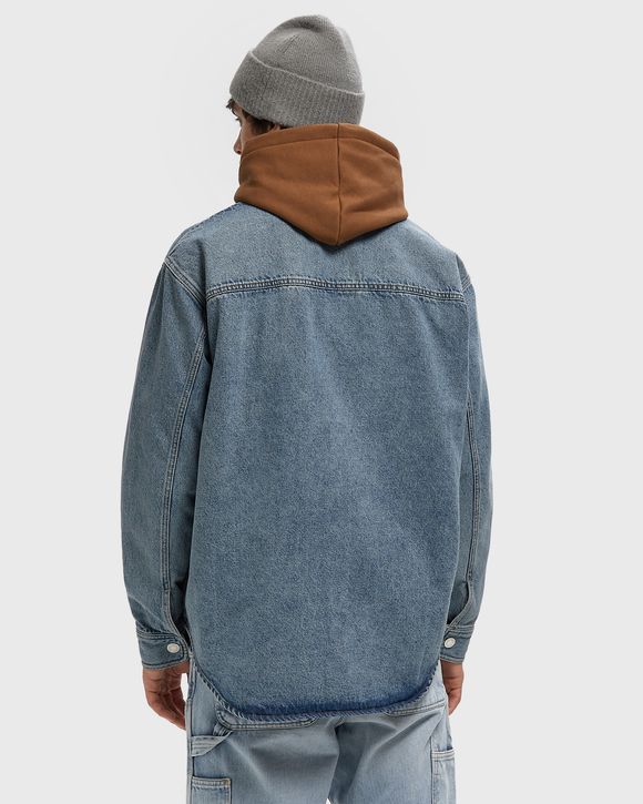 OVERSHIRT WITH KNITTED AMI DE COEUR