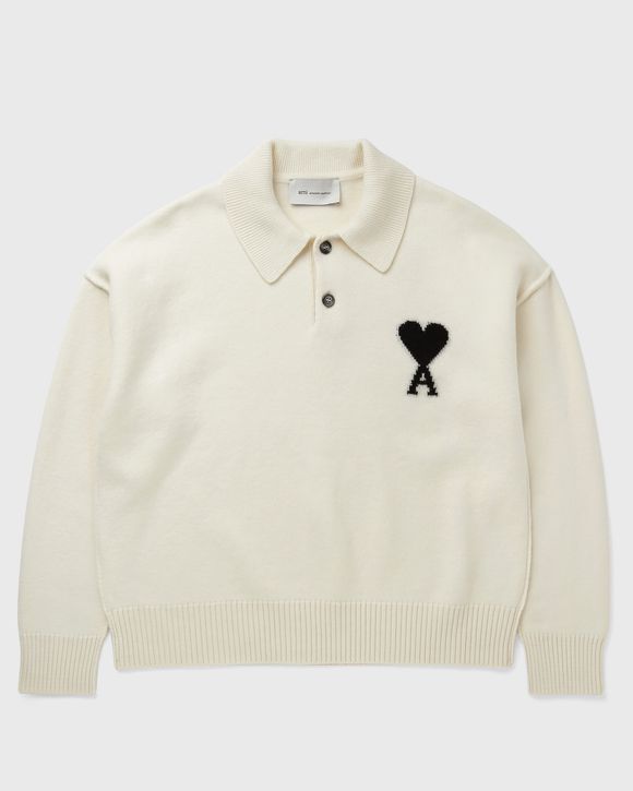 POLO SWEATER WITH CONTRASTED AMI DE COEUR