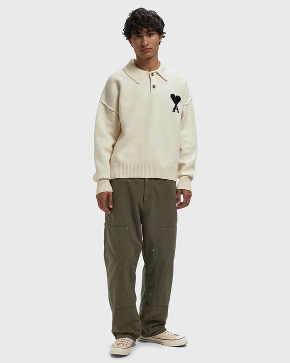 POLO SWEATER WITH CONTRASTED AMI DE COEUR