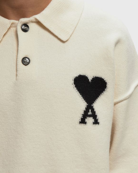 POLO SWEATER WITH CONTRASTED AMI DE COEUR